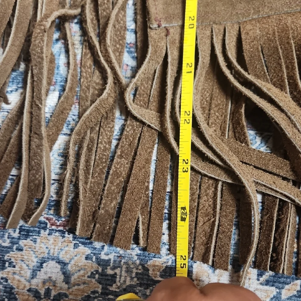Brown Suede Fringe Vest - Picture 9 of 11